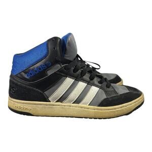 Adidas Neo Label High Top Sneakers Men’s Size 8 Black Blue White Basketball